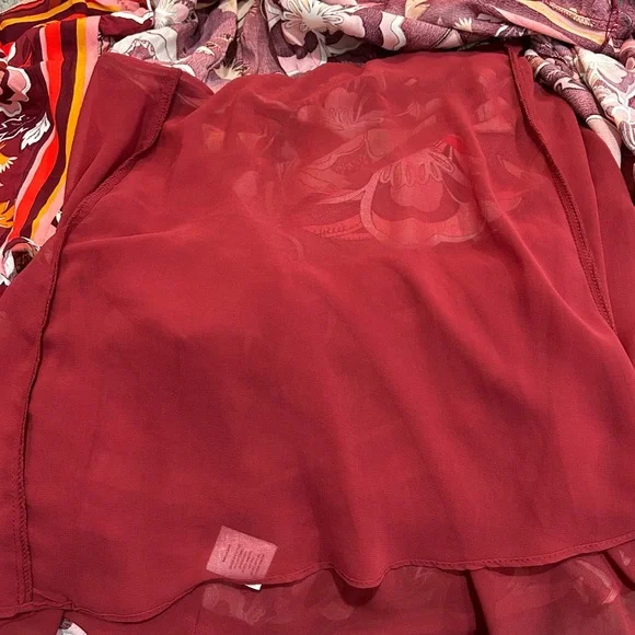 Gibson & Latimer Tie Neck Long Raglan Sleeve Floral Printed Dress Size XL - Picture 15 of 15